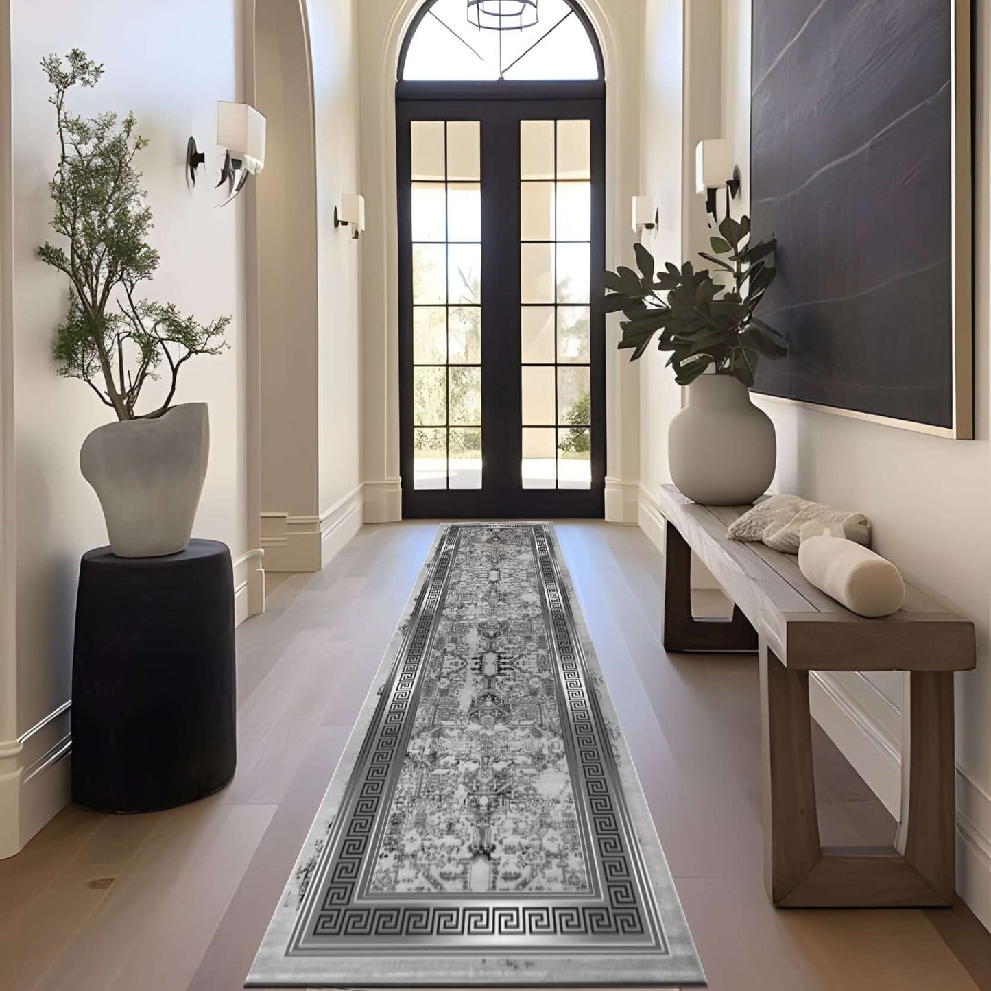 Modern Greek Border Rug – Stylish & Budget-Friendly