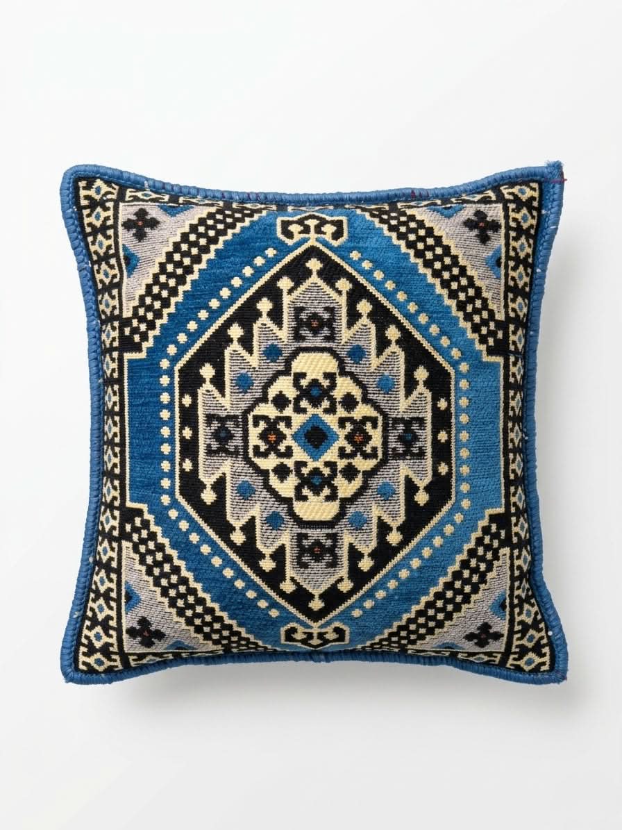 Blue Palace Kilim Cushion: 40x40cm Square — original Bazaar G retail product photo