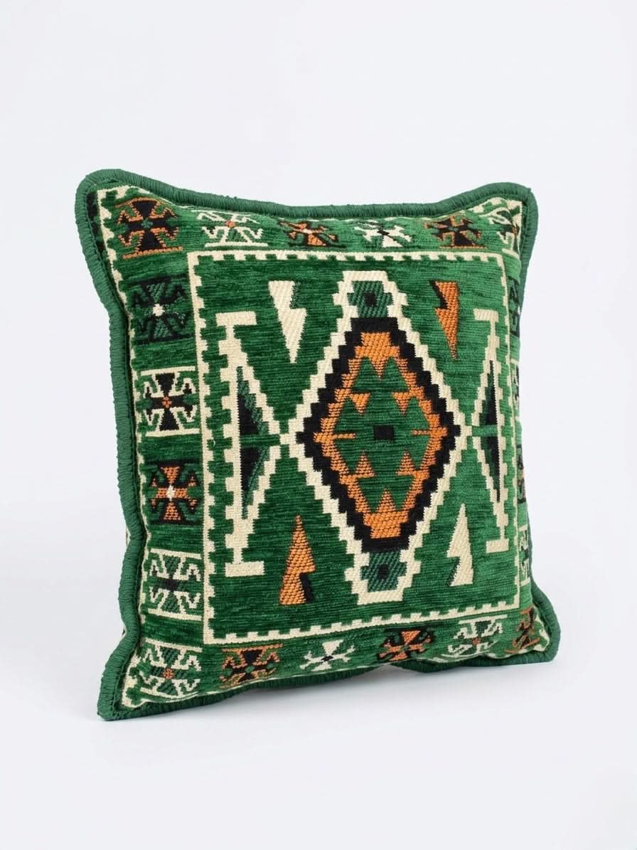Green Kilim Cushion - 40x40cm Serenity — original Bazaar G retail product photo