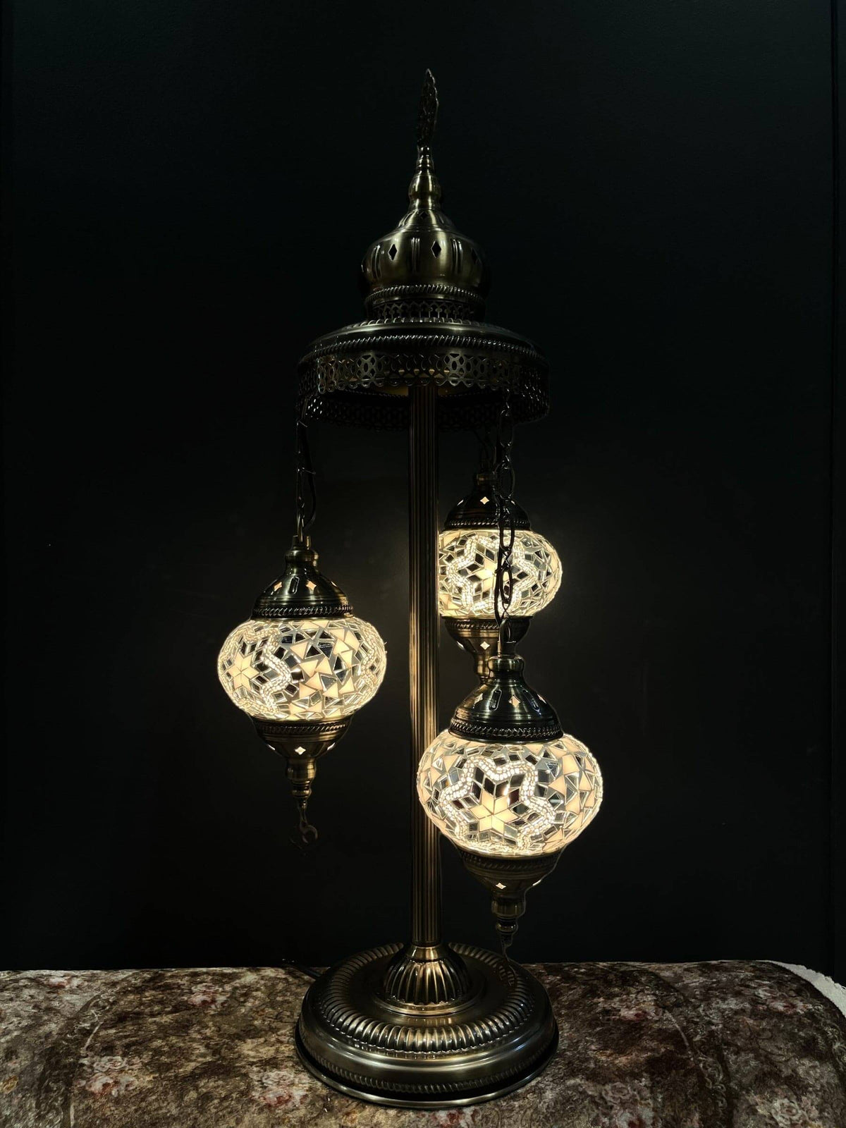 Mosaic Floor Lamp 3 Pieces White Star Bright — original Bazaar G retail product photo