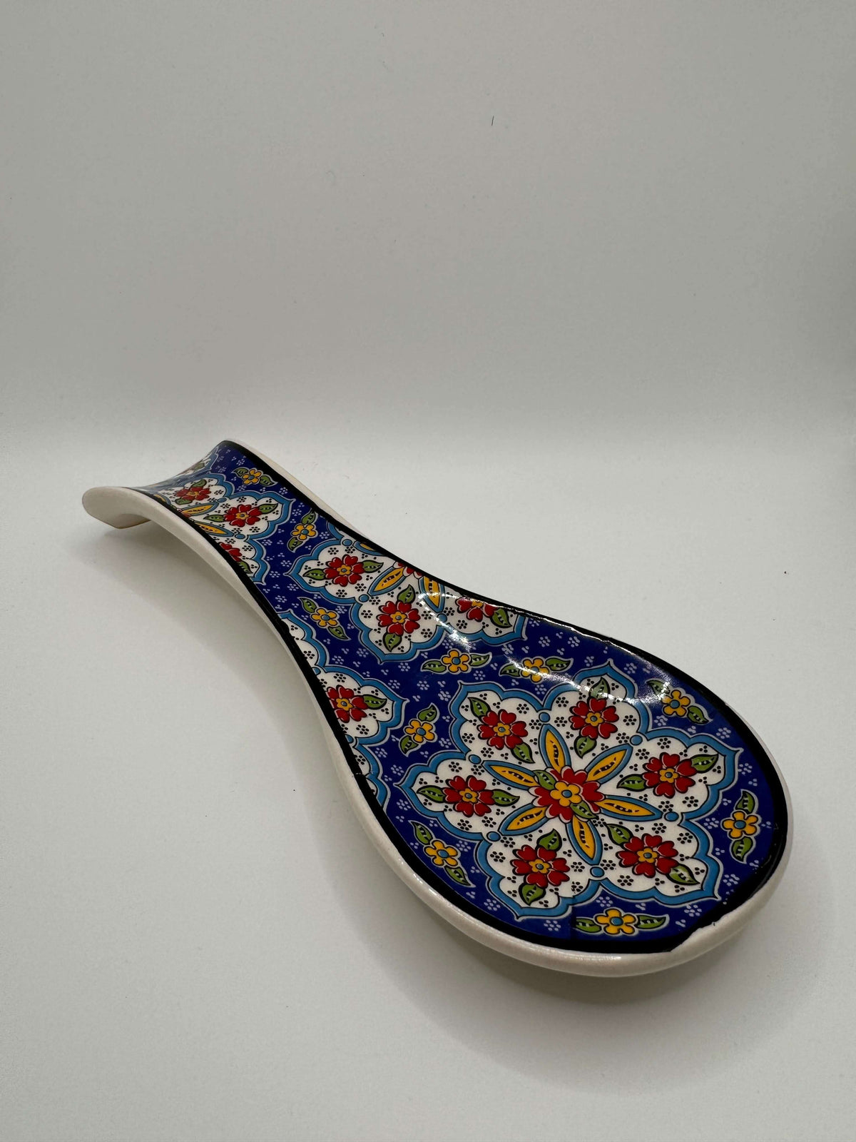 Turkish Ceramic Spoon Rest – Floral Design — original Bazaar G retail product photo
