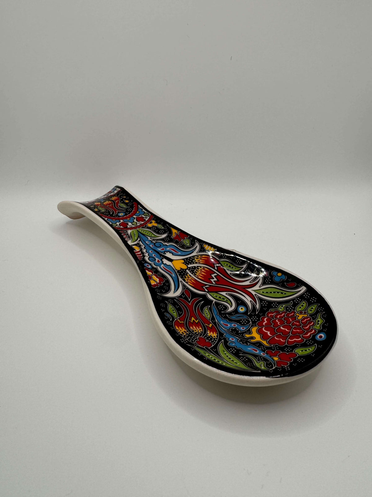 Turkish Ceramic Spoon Rest – Floral Design — original Bazaar G retail product photo