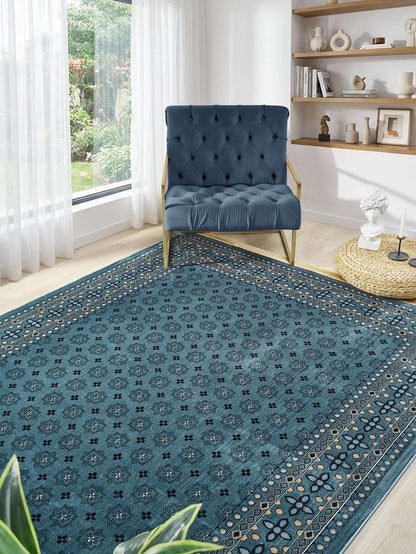Asaryun Rugs H3990A Turkish Blue Rug - Elegant Design