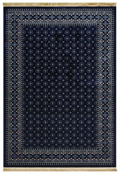 Asaryun Rugs H3990A - Navy Turkish Rug for Modern Homes