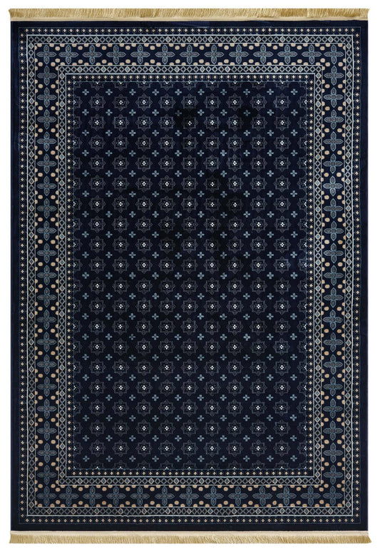 Asaryun Rugs H3990A - Navy Turkish Rug for Modern Homes