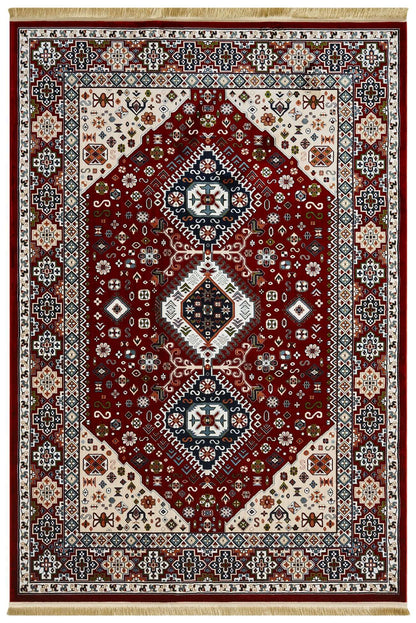 Asaryun Rugs H4320A Turkish Dark Red Rug for Elegance
