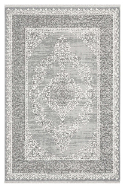Kervan Rug A7114 Grey Grey Turkish Rug, Kervan Rug - A7114 Grey Gold Turkish Rug for Busy Homes