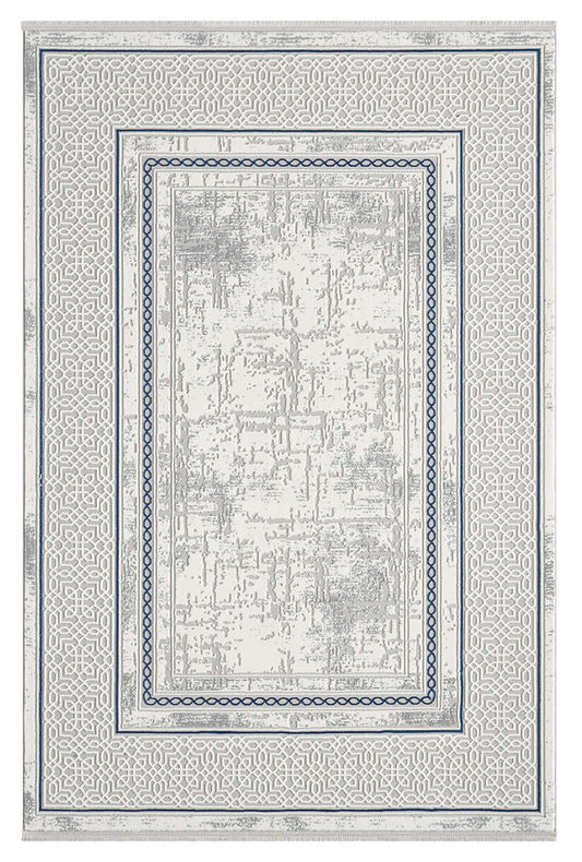 Kervan Rug AK076 Grey Blue Turkish Rug, Kervan Rug - A7114 Grey Gold Turkish Rug for Busy Homes