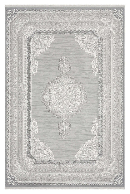 Kervan Rug AK187 Grey Grey Turkish Rug, Kervan Rug - A7114 Grey Gold Turkish Rug for Busy Homes