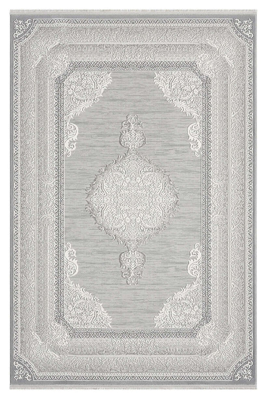 Kervan Rug AK187 Grey Grey Turkish Rug, Kervan Rug - A7114 Grey Gold Turkish Rug for Busy Homes