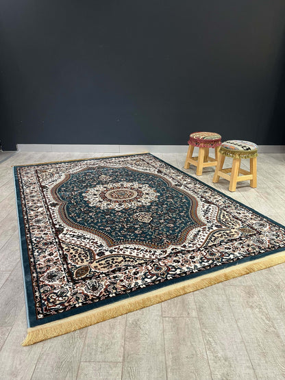 Asaryun Rugs H4158A - Elegant Turkish Blue Rug