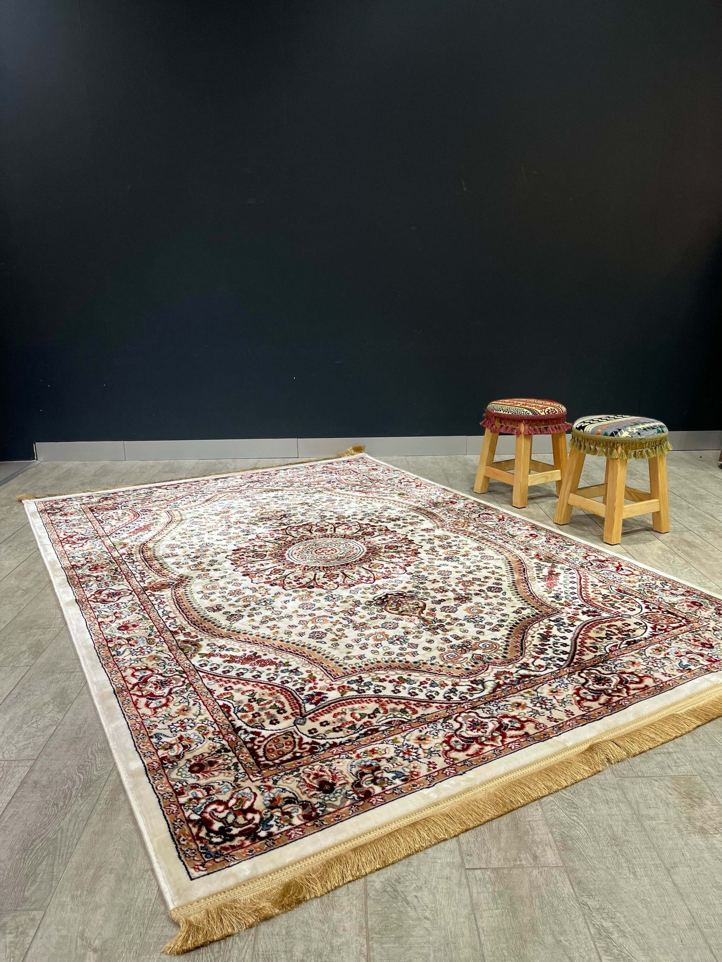 Asaryun Rugs H4158A Turkish Rug Cream - Elegant & Durable