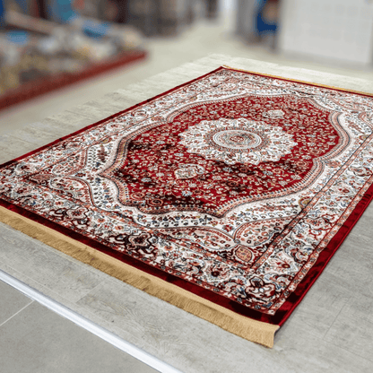 Asaryun Turkish Rug – H4158A Dark Red | Elegant Home Decor