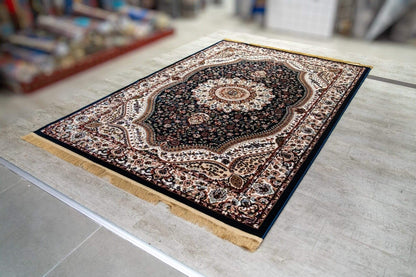 Asaryun Rugs - H4158A Navy Turkish Rug for Modern Homes