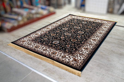 Asaryun Rugs H5500A Turkish Rug in Navy Blue Elegance