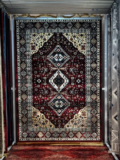 Asaryun Rugs H4320A Turkish Dark Red Rug for Elegance