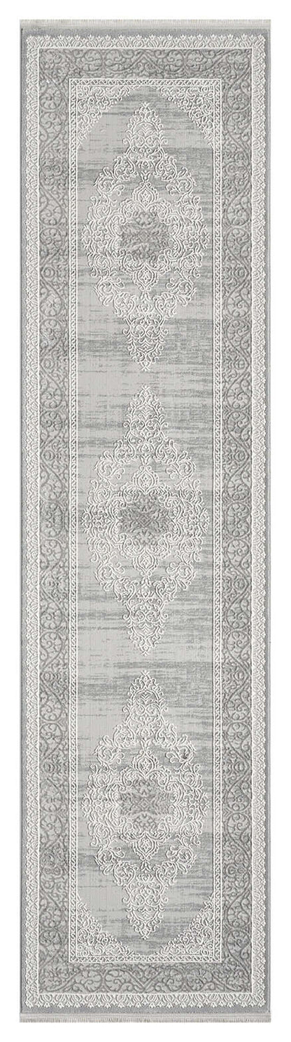 Kervan Rug A7114 Grey Grey Hallway Runner, Kervan Rug A7114 Grey Hallway Runner - Stylish Elegance