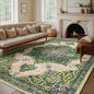 Persian Medallion-Inspired Rug with Elegant Green Tones