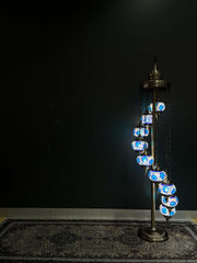 Turkish Mosaic Floor Lamp - 9 Globes, 13 cm Glass — representative retail product photo