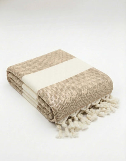 Turkish Cotton Towels- Diamond Beige — original Bazaar G retail product photo