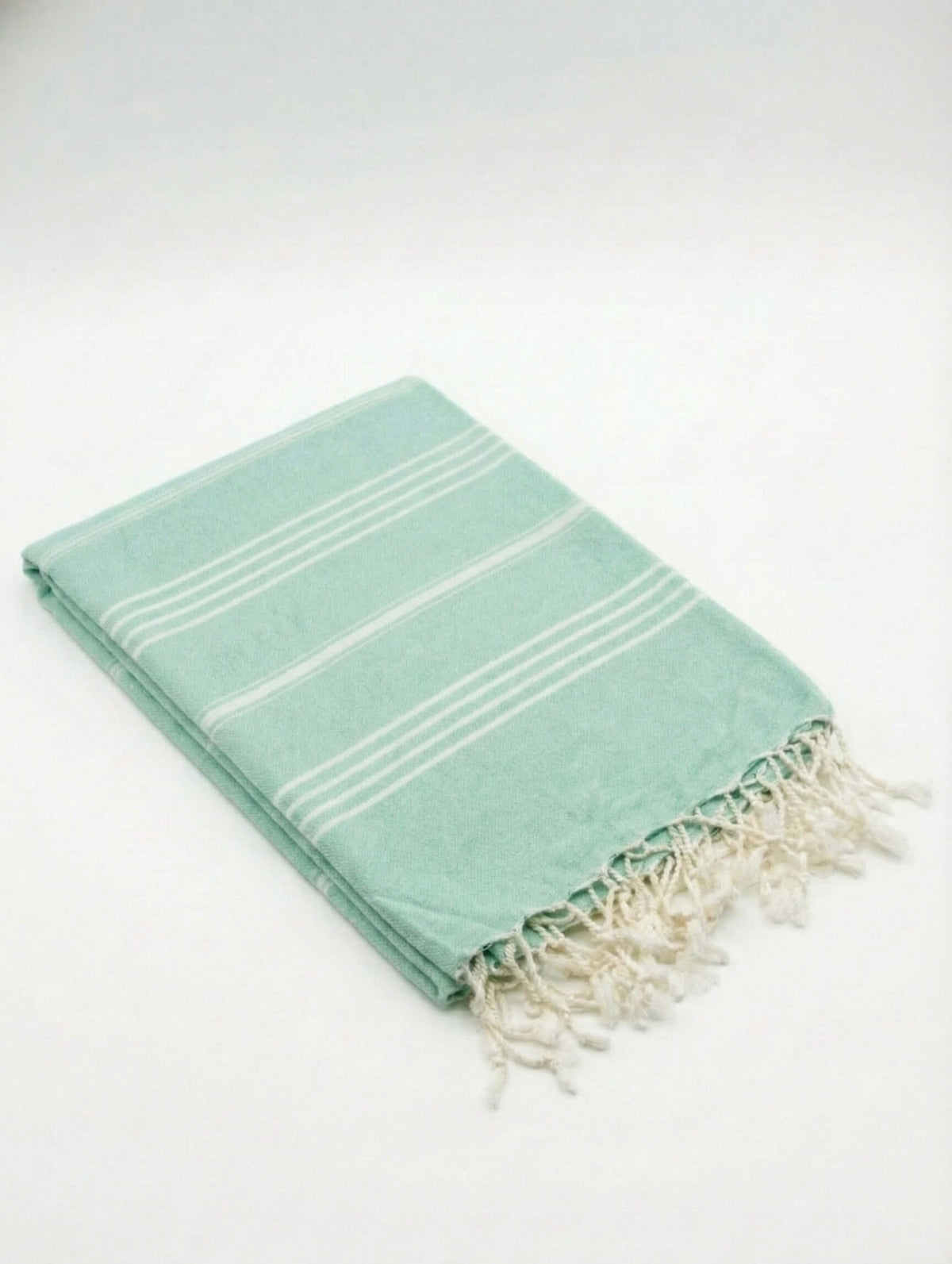 Turkish Cotton Towels Aqua Stripe — original Bazaar G retail product photo