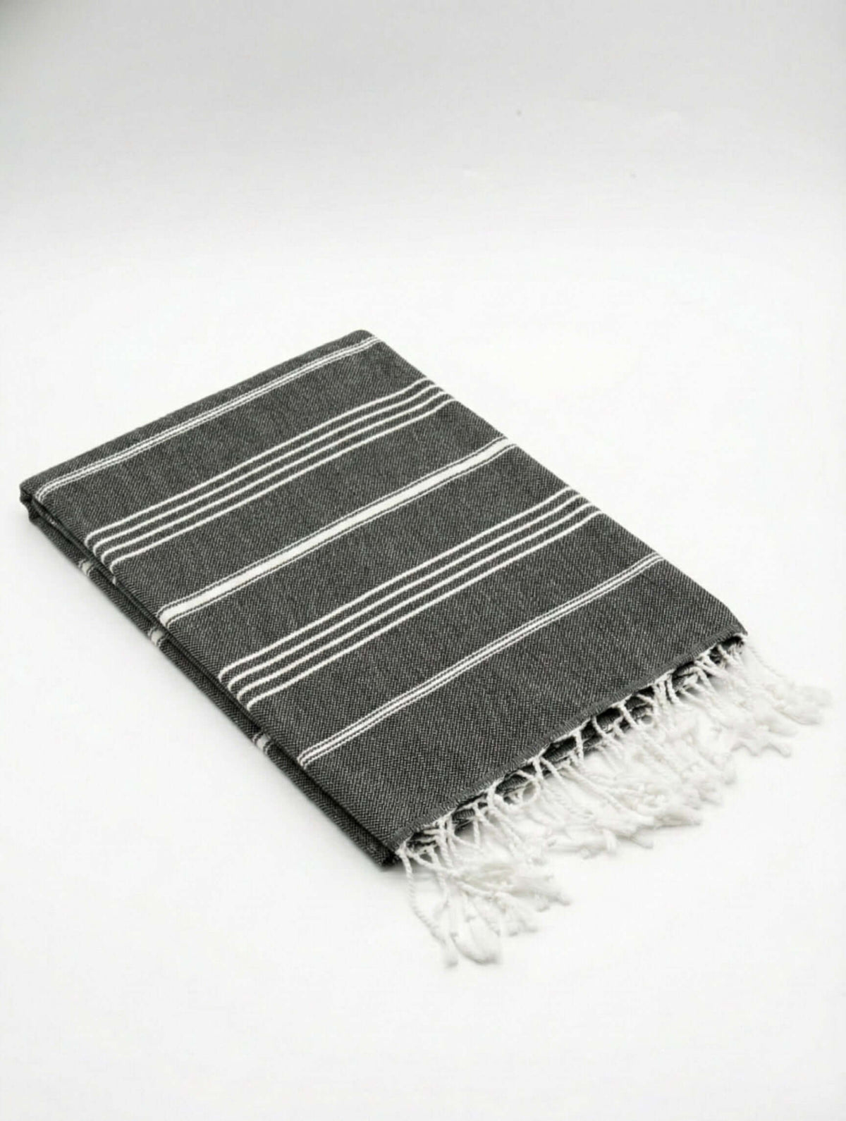 Turkish Cotton Towels Black Stripe — original Bazaar G retail product photo