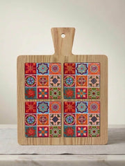 Wooden Serving Board 25cm with Tile Design – Serving Board — original Bazaar G retail product photo