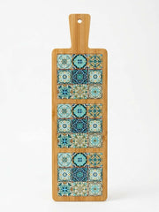 Turkish Tile Bamboo Serving Board – Cheese & Serving Platter — original Bazaar G retail product photo