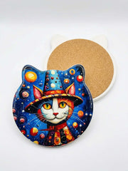 Galaxy Cat Cork Trivet – Heat Resistant Kitchen Pot Stand (15x15cm) — original Bazaar G retail product photo