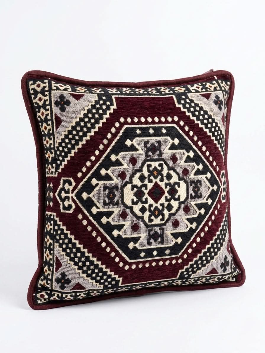 Maroon Palace Kilim Cushion: 40x40cm Square — original Bazaar G retail product photo