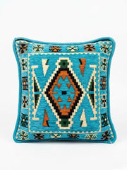 Aqua Serenity Kilim Cushion - 40x40cm — original Bazaar G retail product photo