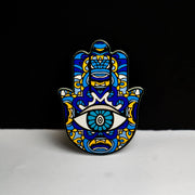 Hamsa Hand Coaster - Blue — original Bazaar G retail product photo