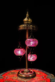 Mosaic Floor Lamp 3 Pieces Cracked Design- Purple — original Bazaar G retail product photo