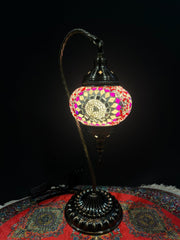 Mosaic Swan Lamp Pink White — original Bazaar G retail product photo
