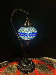 Mosaic Swan Lamp Blue Diamond — original Bazaar G retail product photo
