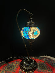 Mosaic Swan Lamp Blue Star — original Bazaar G retail product photo