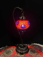Mosaic Swan Lamp Red Blue Flower — original Bazaar G retail product photo