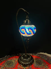 Mosaic Swan Lamp Blue Infinity — original Bazaar G retail product photo