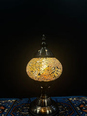 Mosaic Table Lamp Gold Crackle — original Bazaar G retail product photo