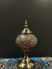 Mosaic Table Lamp Gold Crackle — original Bazaar G retail product photo