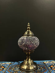 Mosaic Table Lamp Purple Crackle — original Bazaar G retail product photo