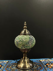 Mosaic Table Lamp Green Crackle — original Bazaar G retail product photo