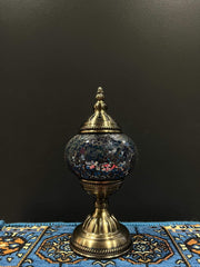 Mosaic Table Lamp Blue Crackle — original Bazaar G retail product photo
