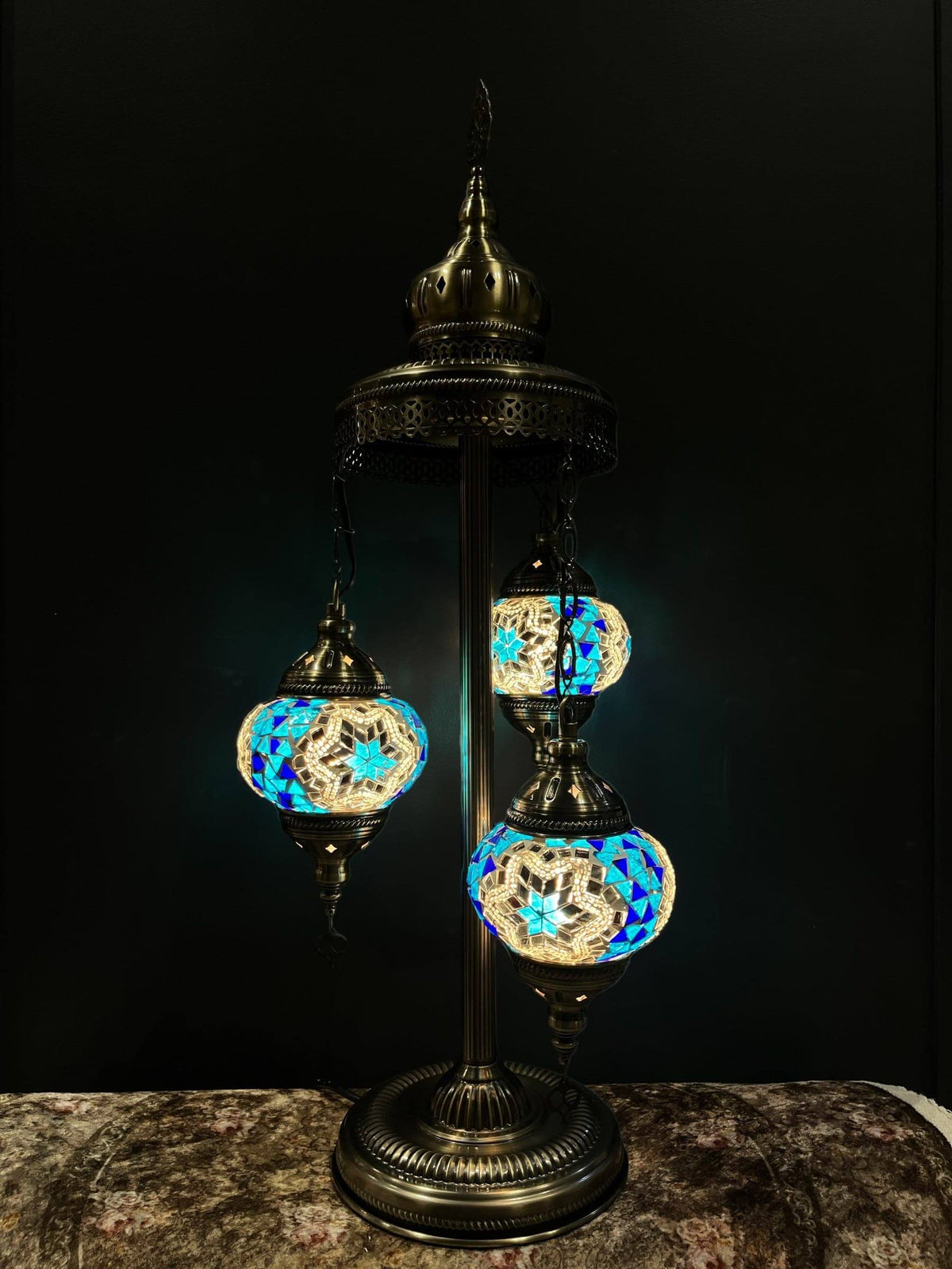 Mosaic Floor Lamp 3 Pieces Blue Star — original Bazaar G retail product photo