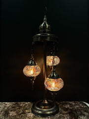 Mosaic Floor Lamp 3 Pieces Brown Crackle — original Bazaar G retail product photo