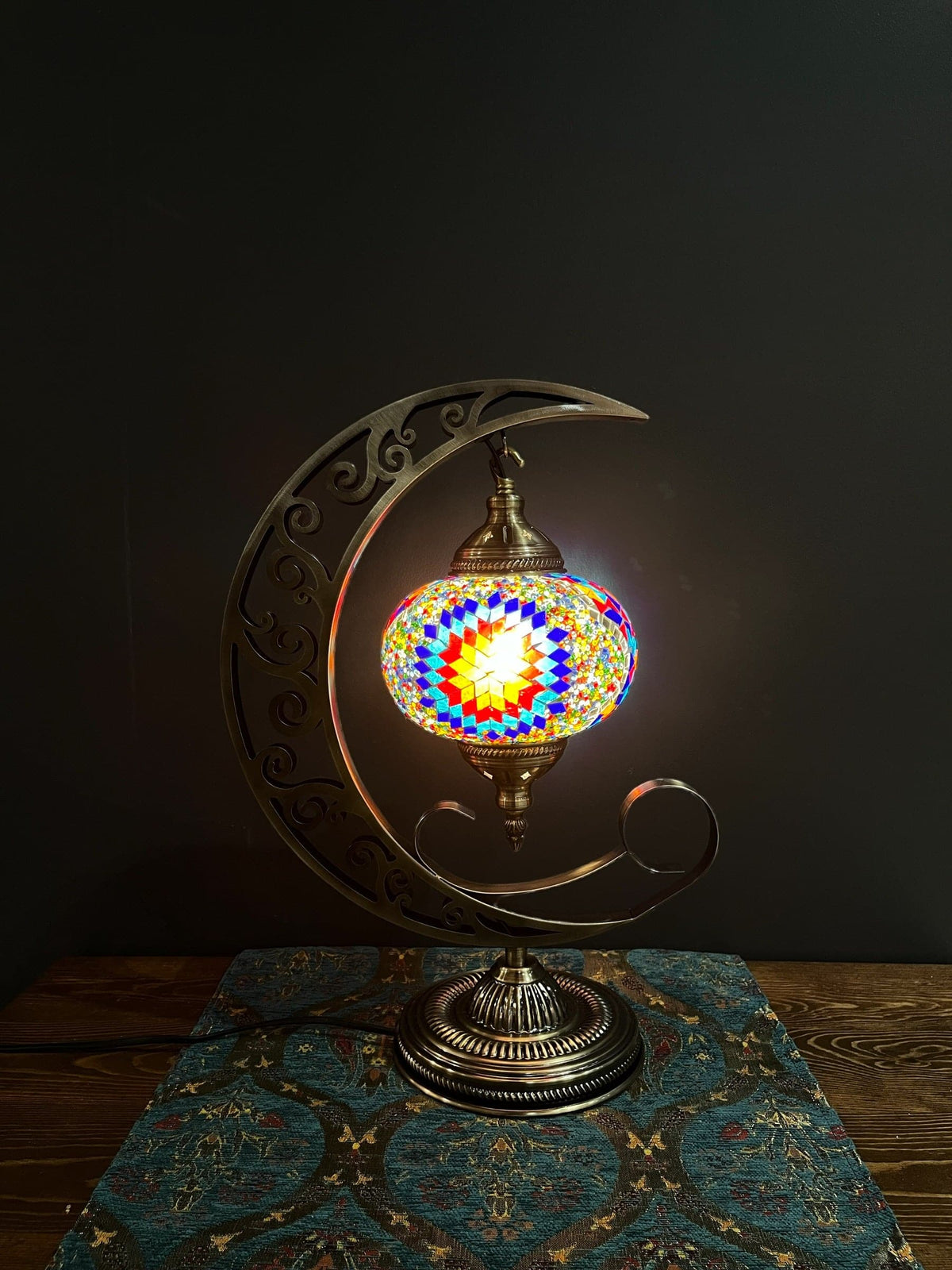 Mosaic Moon Lamp (Turkish Lamps) Classic — original Bazaar G retail product photo