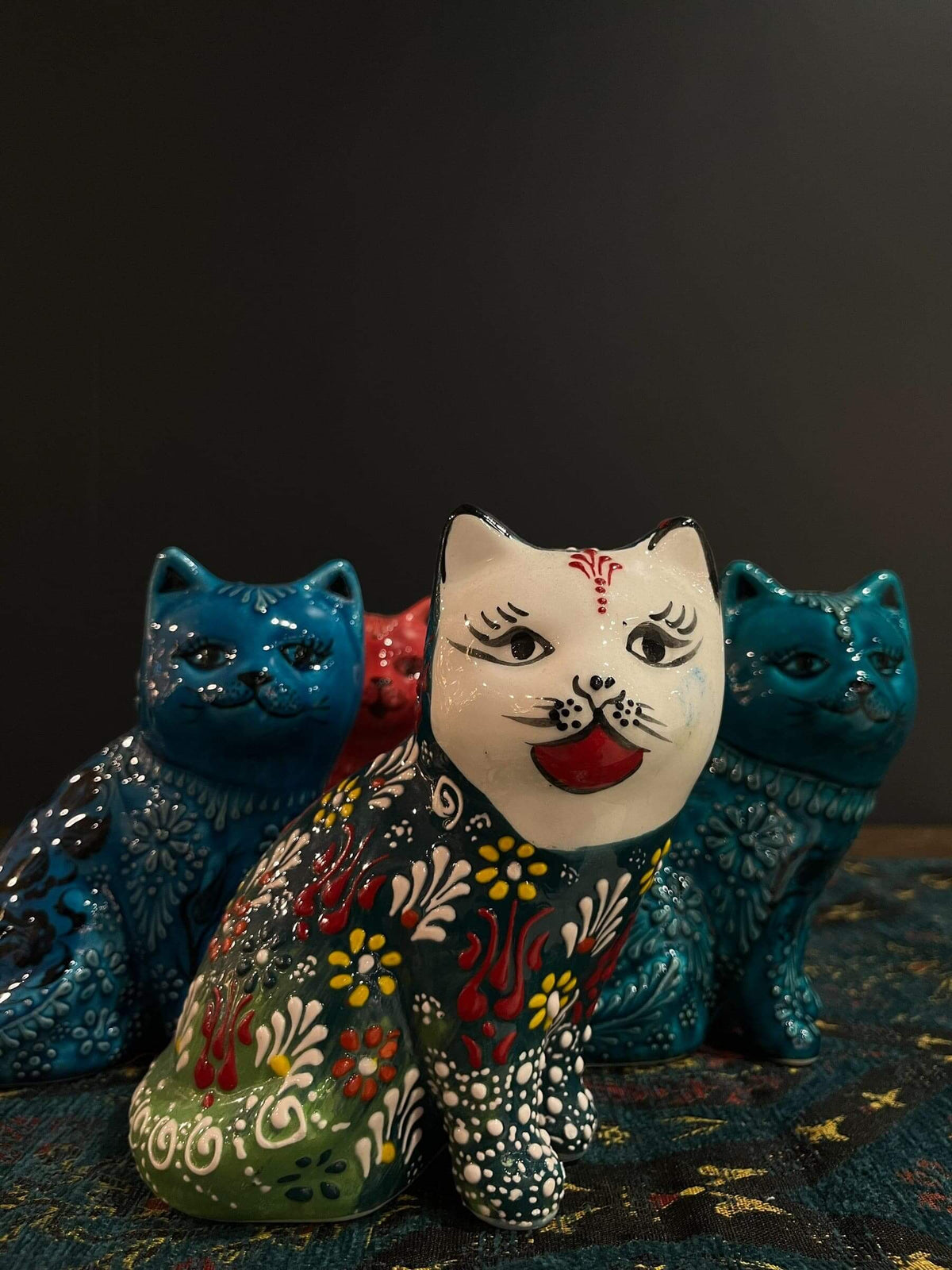 Turkish Ceramic Cat Figurines — original Bazaar G retail product photo