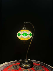 Mosaic Swan Lamps Long (Turkish Lamps) Green-Yellow — original Bazaar G retail product photo