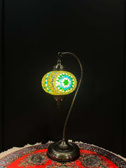 Mosaic Swan Lamps Long (Turkish Lamps) Green — original Bazaar G retail product photo
