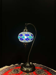 Mosaic Swan Lamps Long (Turkish Lamps) Diamond Blue — original Bazaar G retail product photo